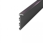 Плінтус прихованого монтажу 15х55x2500 мм чорний матовий RAL9005 (ціна за м/пог)