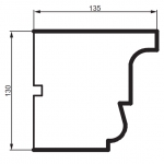 Карниз фасадний Prestige Decor KC 140