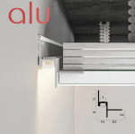 Профиль теневого шва Dizal ACT-14 с LED-каналом белый