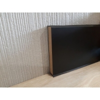 Плінтус HDF 80x12,6x2500 мм Dollken CUBU 80 мм Чорний (2,5м)