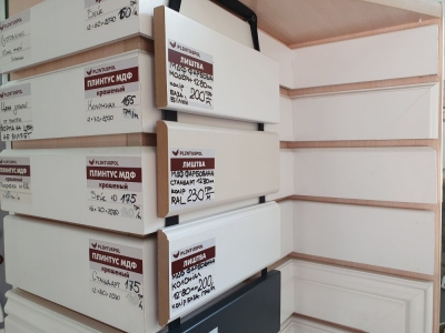 Лиштва мдф фарбований Бейс 100x12 білий (ціна за м/пог)