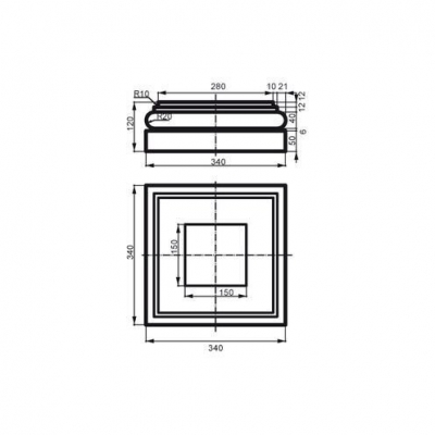 Колона фасадна база Prestige Decor LC 113-3