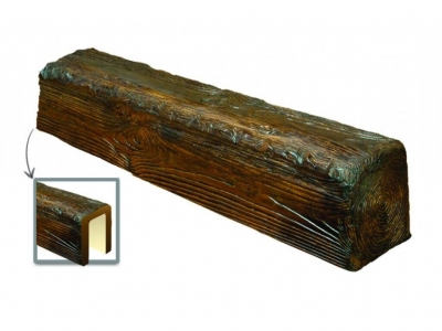 Балка поліуретанова DecoWood рустік EQ 004 (3м) classic дуб темний 19х17