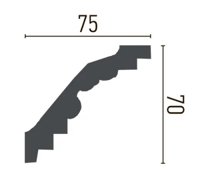 Карниз 70x75x2440 мм Gaudi Decor C 173