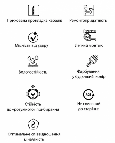 Плінтус дюрополімерний гнучкий 79x14x2000 мм Grand Decor HCR 527 Flex (ціна за м/пог.)