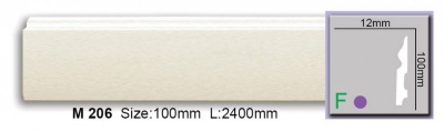 Плінтус гнучкий 100x12x2400 мм Harmony M 206 Flexi (ціна за м/пог)